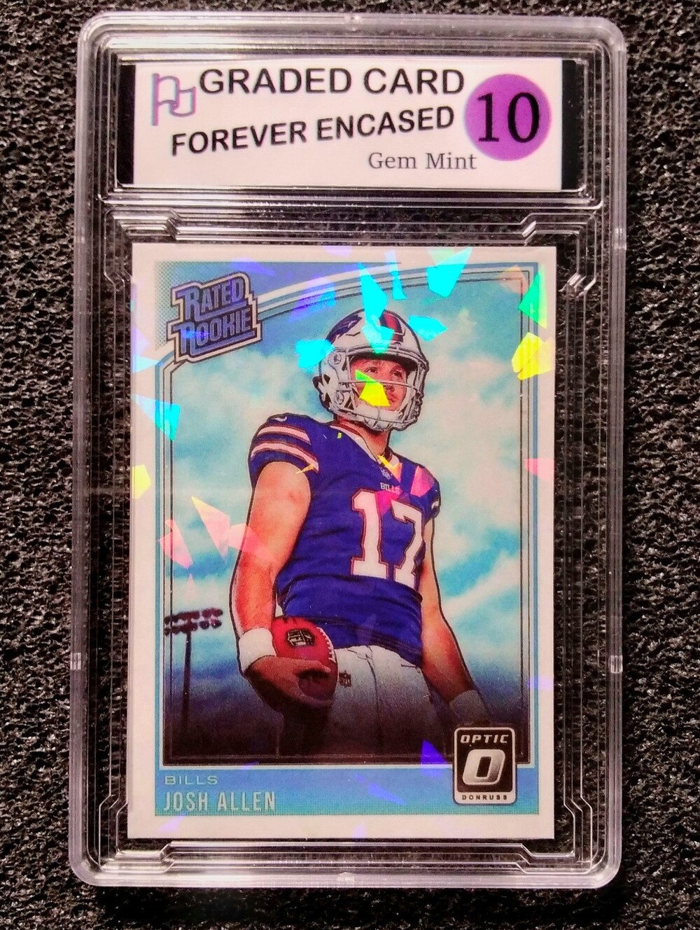 Josh Allen Buffalo Bills MVP Football Rookie. Graded 10 Gem Mint